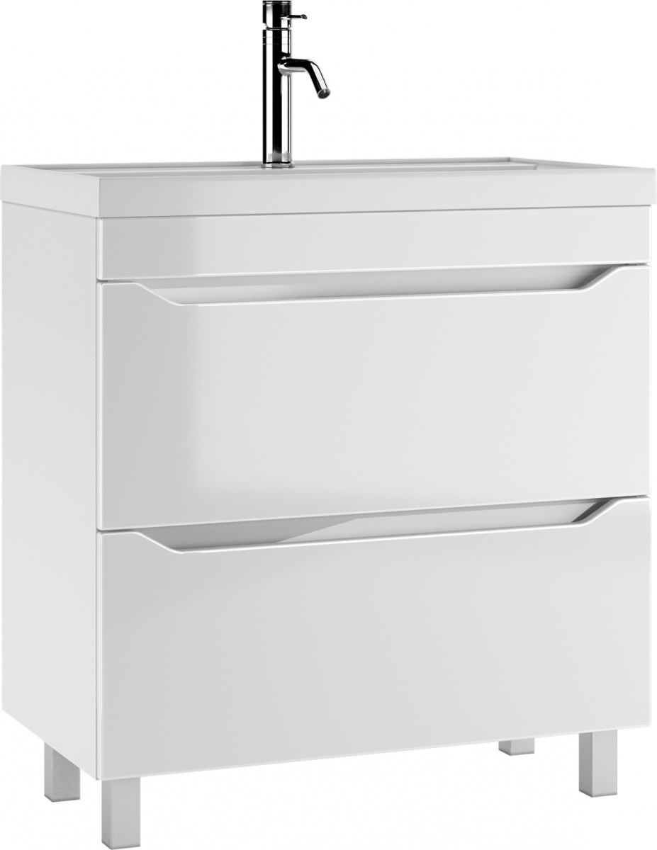 Тумба Ева 80 напольн.бел.2ящ.