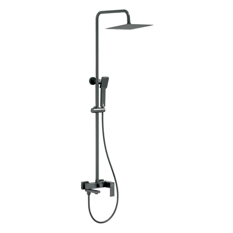 Смеситель с тропич.душем L72425D-1 оруж.сталь