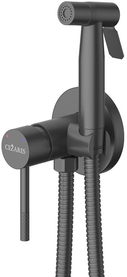 Смеситель с гигиенич.душем Cezares Relax-DIF-NOP черный мат.