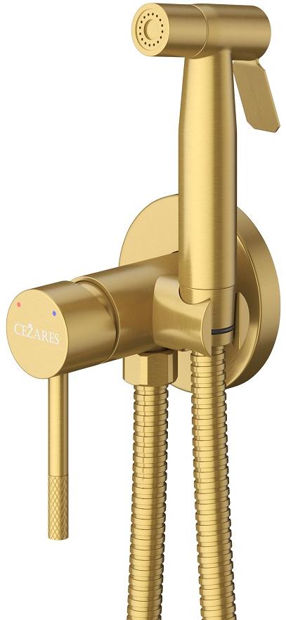Смеситель с гигиенич.душем Cezares Relax-DIF-Boro брашир.золото