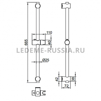 Стойка д/душа L 78001-3 