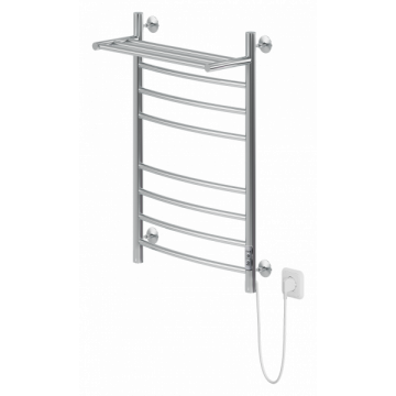 Полотенцесушитель NIKA ЭК WAY I 80/50 с полочкой электр.тэн слева(хром)