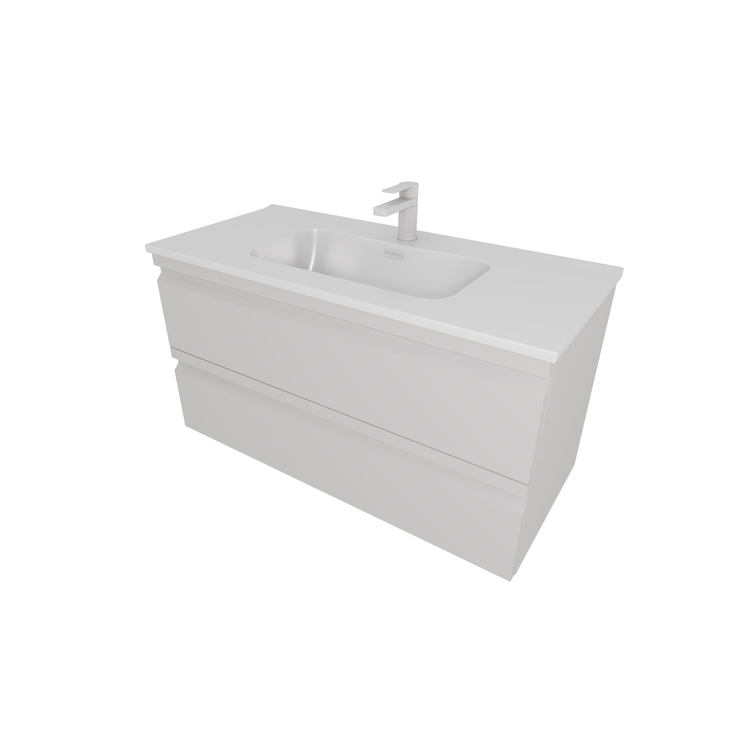 Тумба Вега 100 подв.сер.туман AQ77100-LG+рак.AQ4100-00