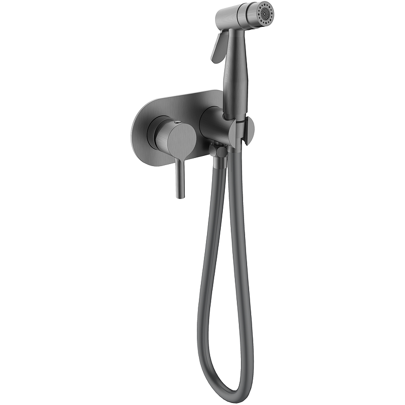 Смеситель с гигиенич.душем R20.52.09 встраив.графит