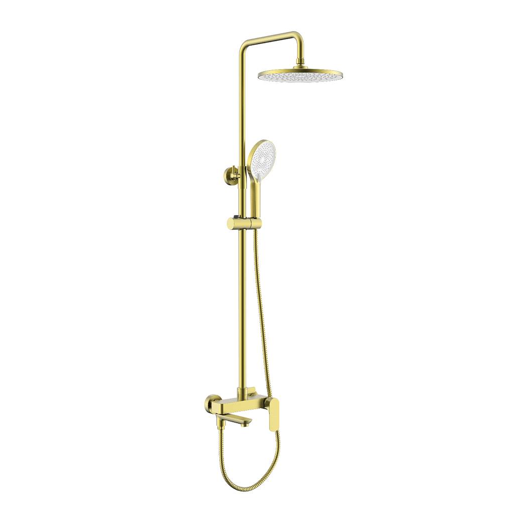 Смеситель с тропич.душем R03.24.03 сатин золот.