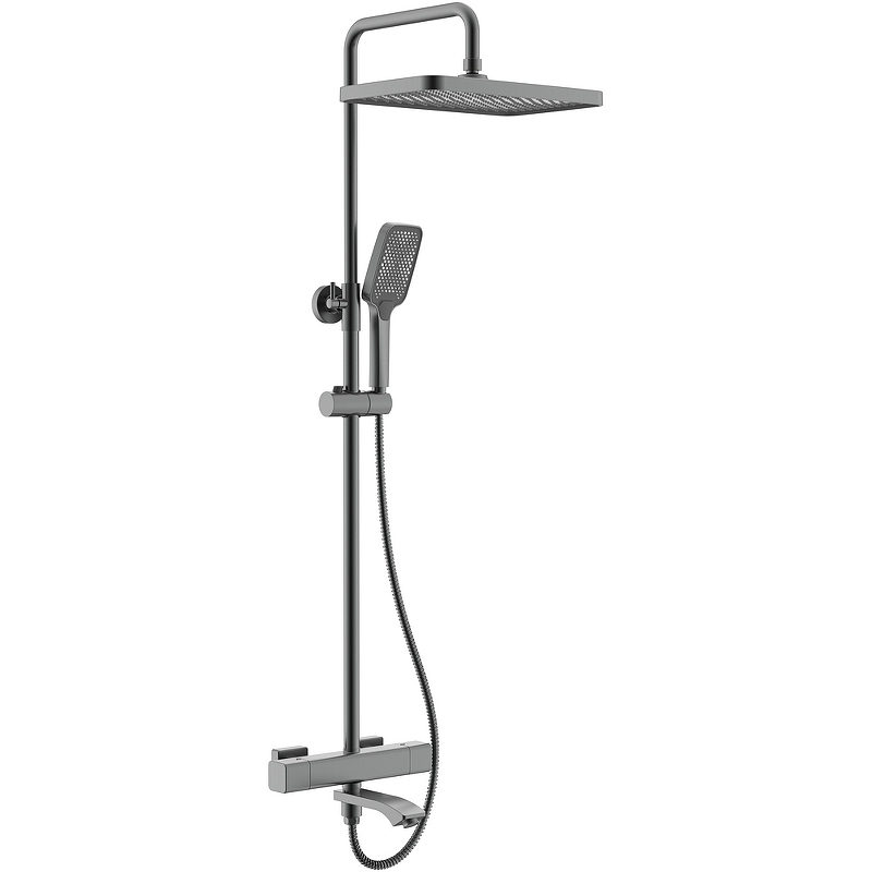 Смеситель с тропич.душем с термостатом R01.26.09 графит