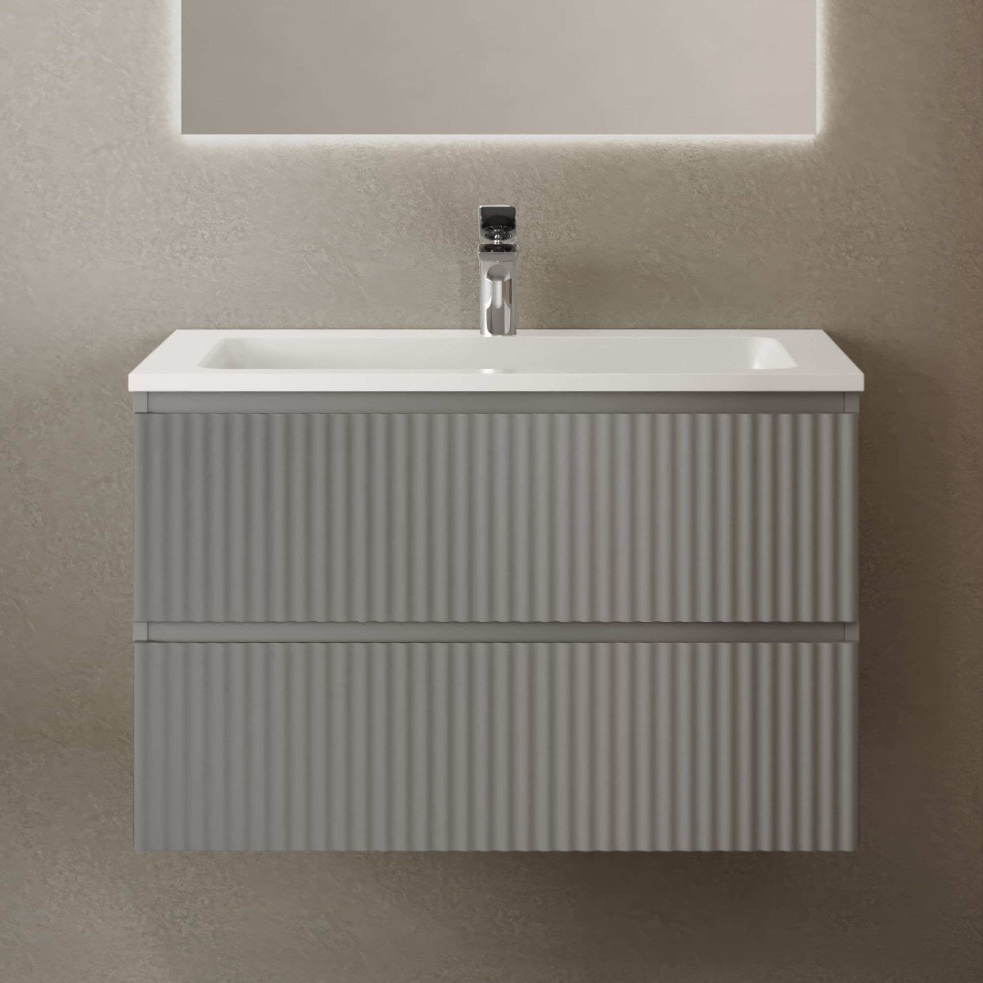 Тумба Coste 80 подв.светло-серая