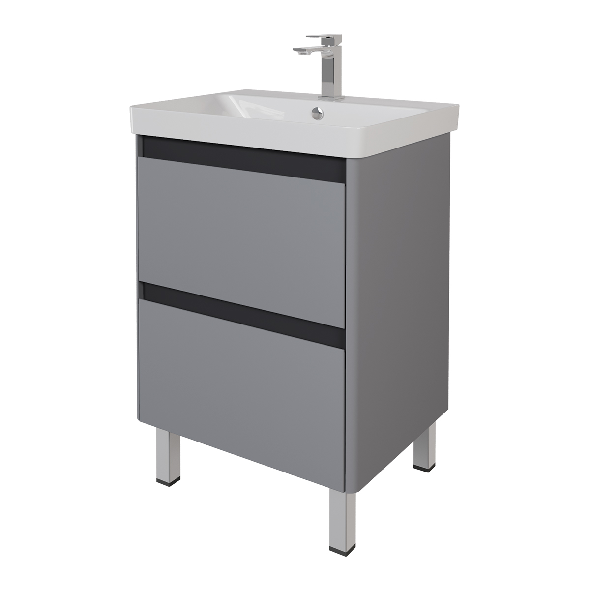 Тумба Luxury Plus 60 подв/напольн.серый базальт 