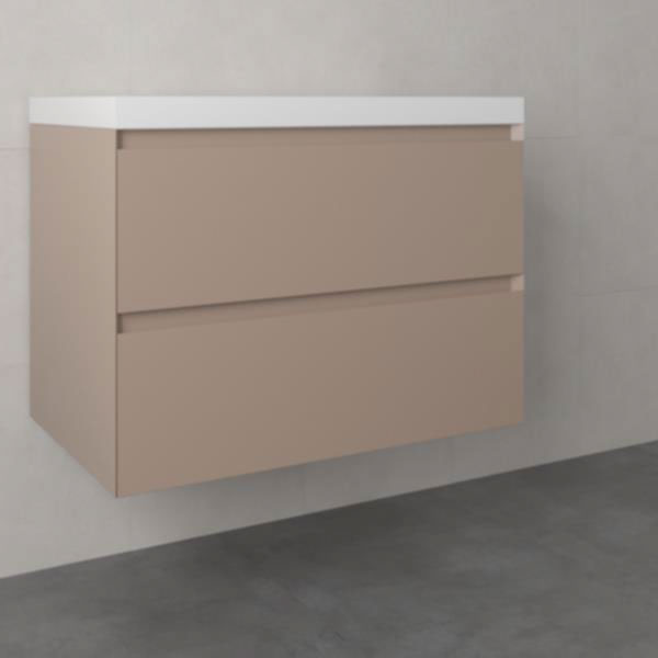 Тумба МАНХЭТТЕН 80см подв.2ящ.Латте