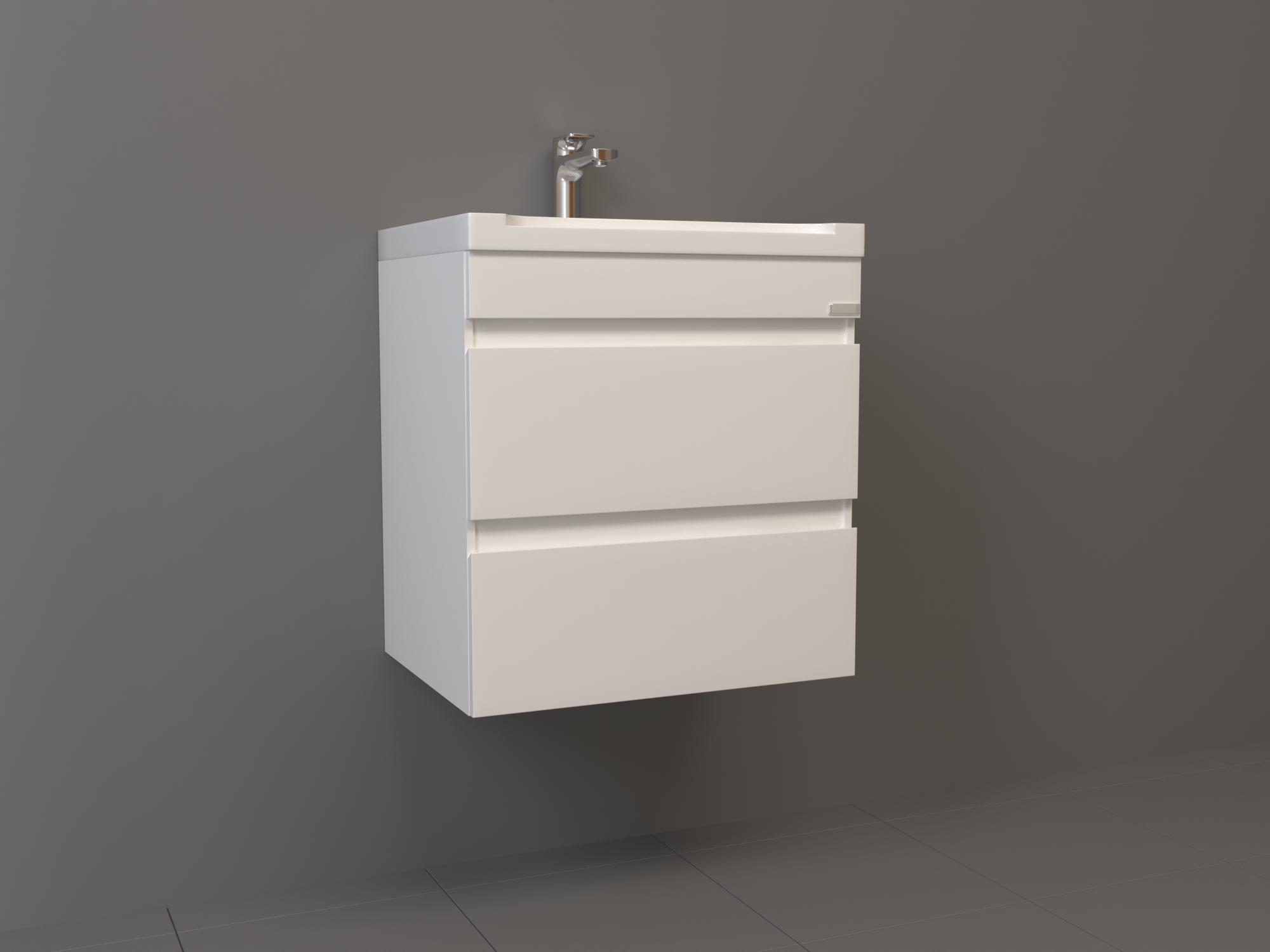 Тумба "Интегра 1" подв. 68см 2ящ.(Эстетика130)