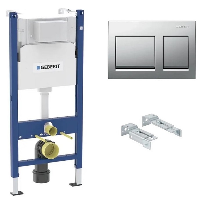 Инсталляция Geberit + кнопка Alpha35 хром