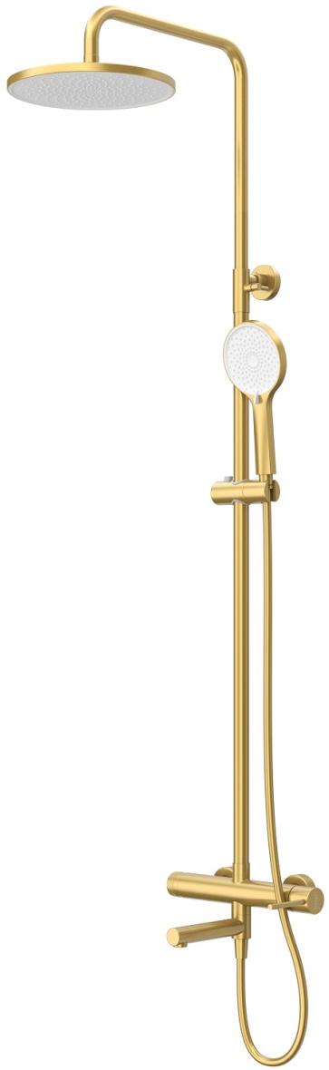 Смеситель с тропич.душем Cezares Relax-CVD-Boro брашир.золото