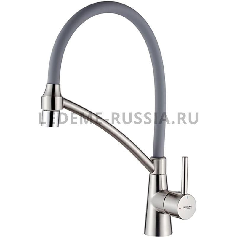 Смеситель д/кухни L4399 A-9 серый