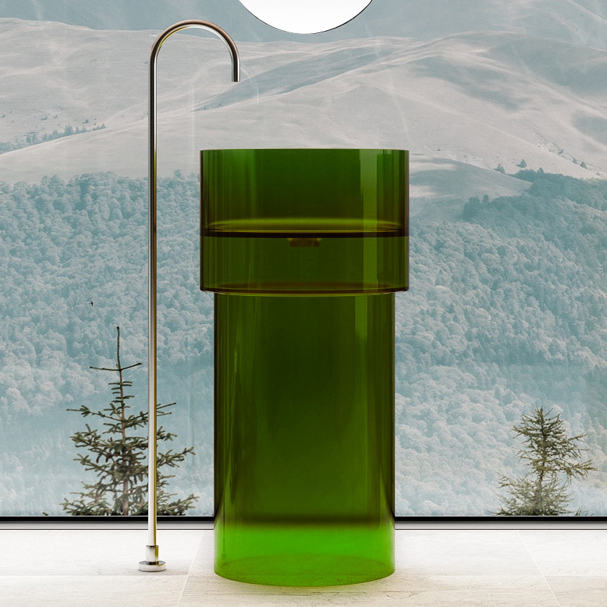 Раковина ABBER Kristall AT2701Emerald-H зеленая