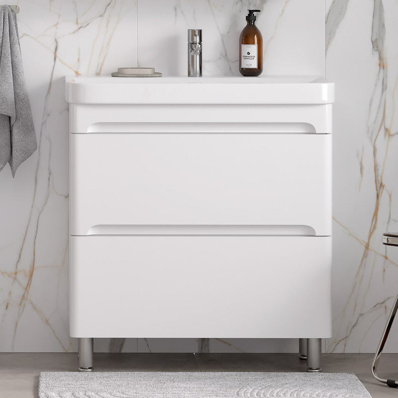 Тумба Nice 80.2Y-05 напольн.бел.