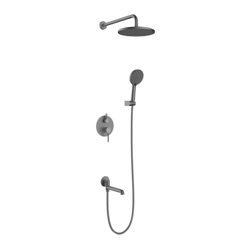 Смеситель с тропич.душем R20.27.09 графит встраив.