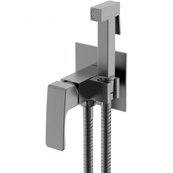 Cмеситель с гигиенич.душем встраив. R01.52.09 графит