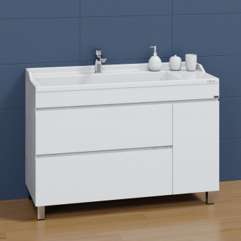 Тумба Марс 120 см напольн. 2ящ.1дв.светлый