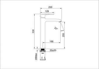 Смеситель д/умывальника R01.15.03 сатин зол.