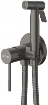 Смеситель с гигиенич.душем Cezares Relax-DIF-GM оруж.сталь