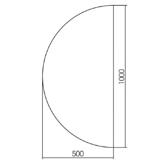 Зеркало Пиано d1000 два элемента(led-00002569)