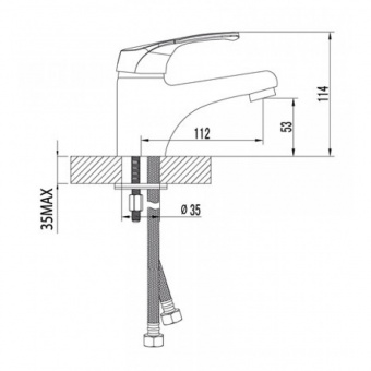 Смеситель д/умывальника LM 3106C Omega