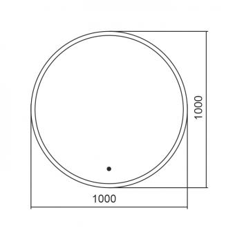 Зеркало Monaco-Black d1000(led-00002769)