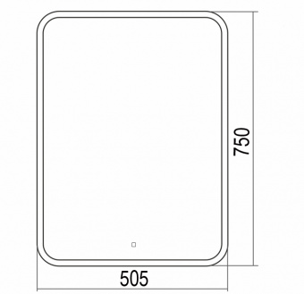 Зеркало Стив 505*750*(led-00002582)
