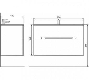 Тумба Modul 100 подв.
