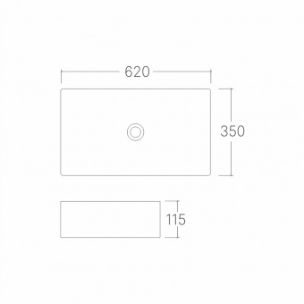 Раковина наклад.EvaGold (620*350*115) арт.A442
