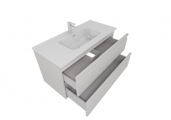 Тумба Вега 100 подв.сер.туман AQ77100-LG+рак.AQ4100-00