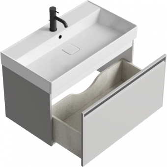 Тумба Pure 80 T8/SH подв.серый туман (рак.Вилис 810)