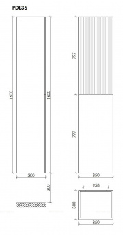 Пенал Delta Sancos 35см.дуб св.PDL35W