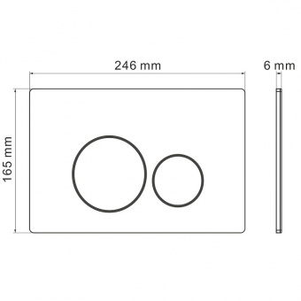 Клавиша смыва INOX-O Iberica Blanca хром мат.