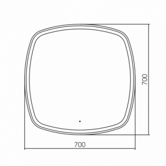 Зеркало Barca TX 700*700/808*808 бесконт.сенсор