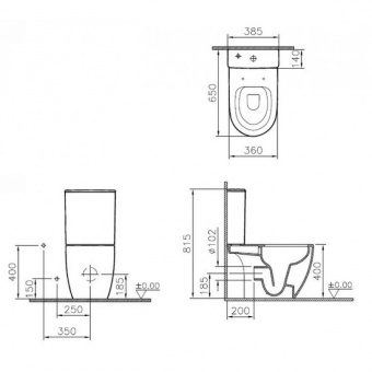 Унитаз напол.Sento Rim-ex Vitra (арт.9830В003-7204)