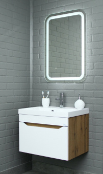 Тумба Ева 60 подв.1ящ.дуб вотан п/умыв.Bazis