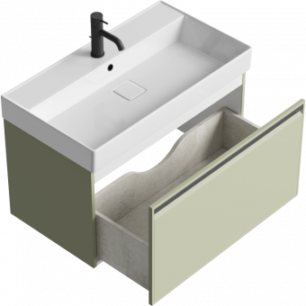 Тумба Pure 80 T8/SH подв.шалфей зелён.(рак.Вилис 810)