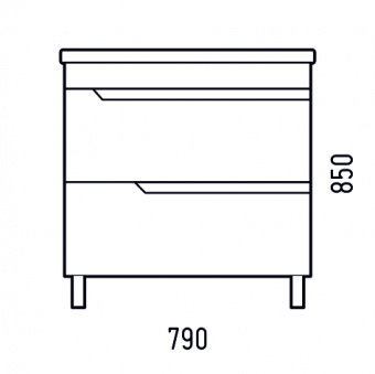 Тумба Юрма 80 Z2 напольн.