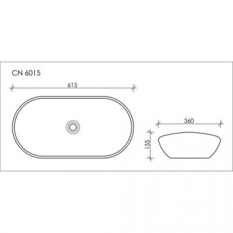 Раковина Element  (620*360*145) арт.CN6015