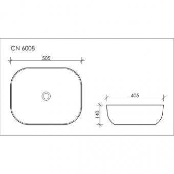 Раковина наклад.Element (505*405*140) арт.CN6008