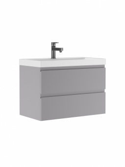 Тумба Graffo 80 подв.2ящ.светло-серая п/ум.Classica 80