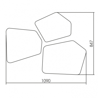 Зеркало Bionic 3 элемента(led-00002547)