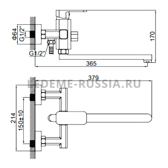 Смеситель д/ванны L 2233