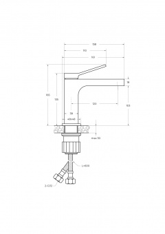 Смеситель д/умыв.BelBagno Albano-LVM-CRM-WO хром