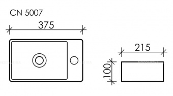Раковина Element R 37см (375*215*100) арт.CN5007