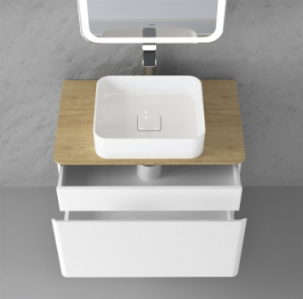 Тумба Morelle 80 белая/охра