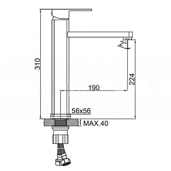 Смеситель д/умывальника L1133