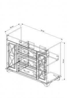 Тумба Duglas 105 белая