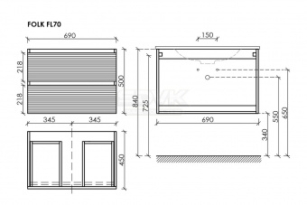 Тумба Folk Sancos 70см цвет Ergrauf Soft EL70ES